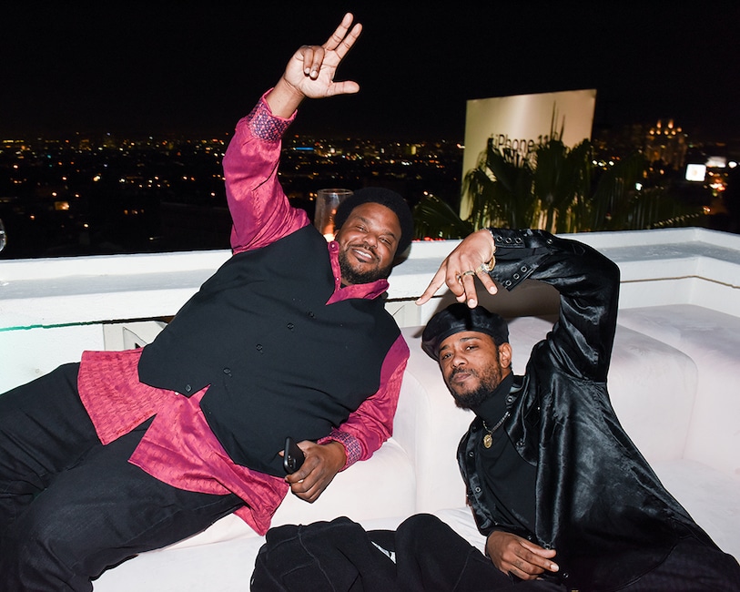 Craig Robinson, Lakeith Stanfield, Pre-2020 Golden Globes W Magazine Party